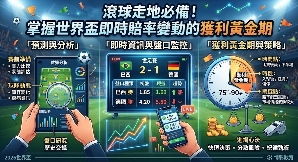 掌握世界盃即時賠率變動的獲利黃金期